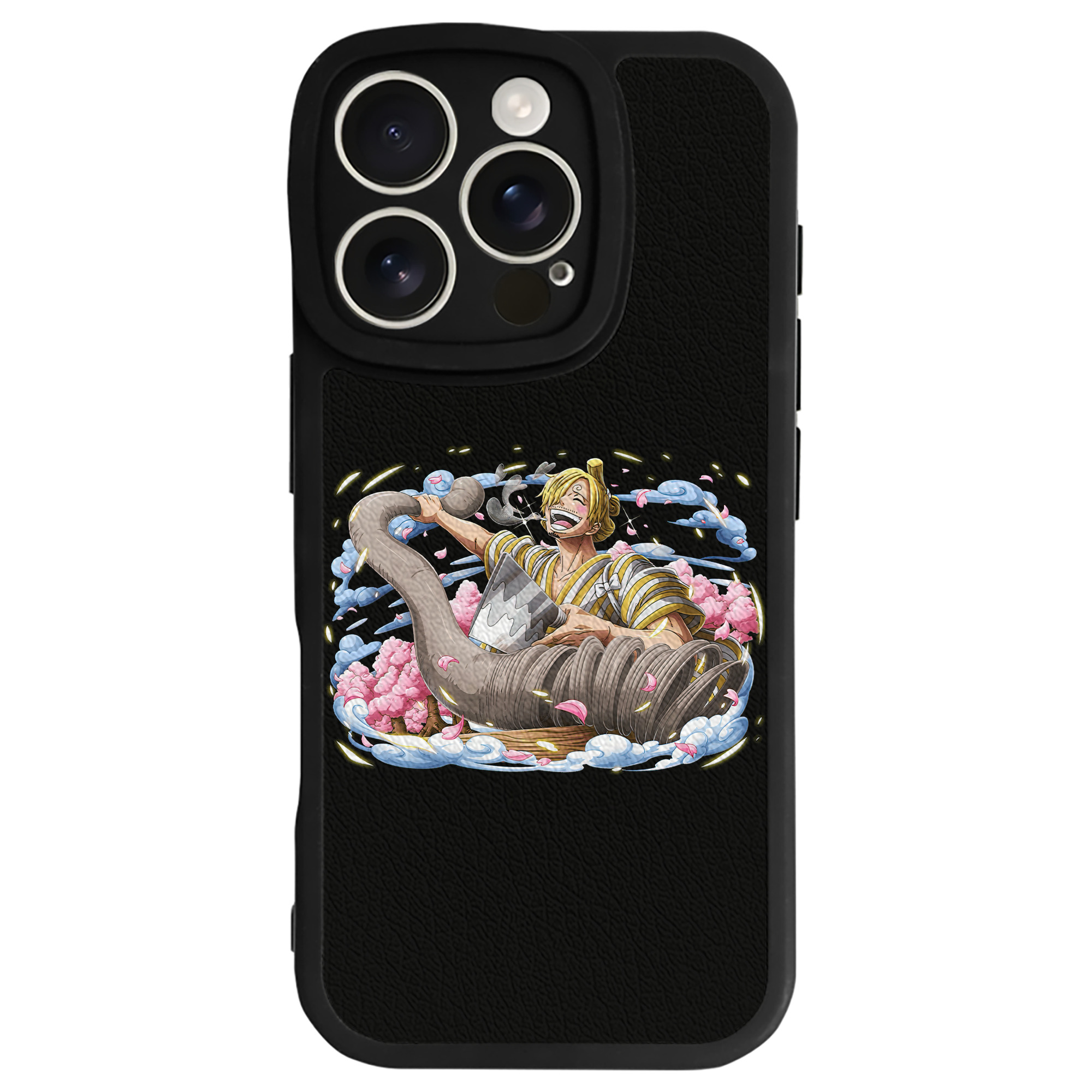 （画像用） ワンピース サンジ ONE PIECE Sanji 【iPhone 16シリーズ対応】シリコンスマホケース（レザー調） 材質：シリコン